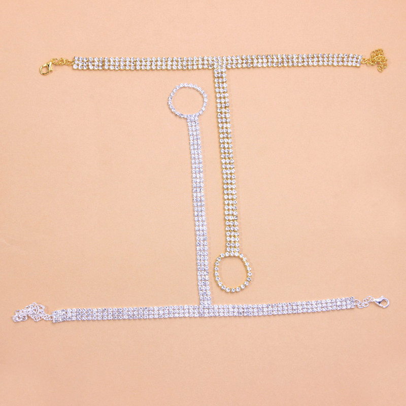 Stonefans Summer Beach Crystal Toe gleznă Bijuterii pentru femei Boem Strass Desculț Sandale gleznă Accesorii Cadou