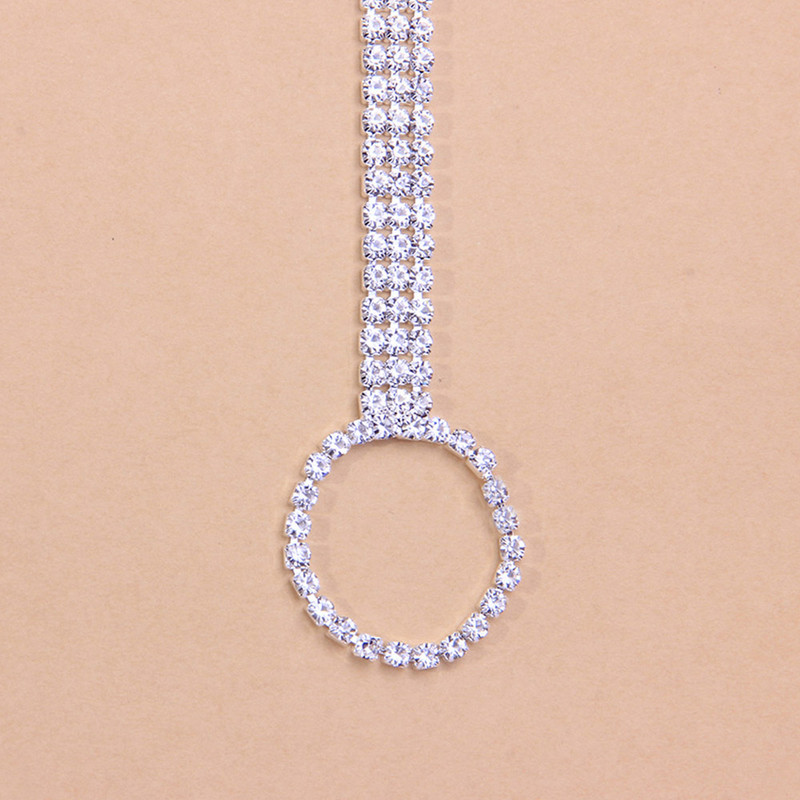 Stonefans Summer Beach Crystal Toe gleznă Bijuterii pentru femei Boem Strass Desculț Sandale gleznă Accesorii Cadou