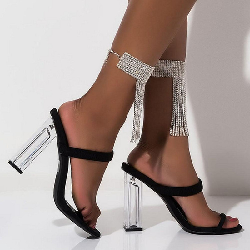 Stonefans Módne strieborné farebné kamienkové dlhé strapcové náramky pre ženy Boho indické plážové náramky na bosé nohy sandále šperky