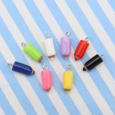 10 τεμ. 7*16mm Color Simulation Pencil Head Charms For DIY Decorating Earrings Κολιέ Αξεσουάρ μόδας κοσμημάτων