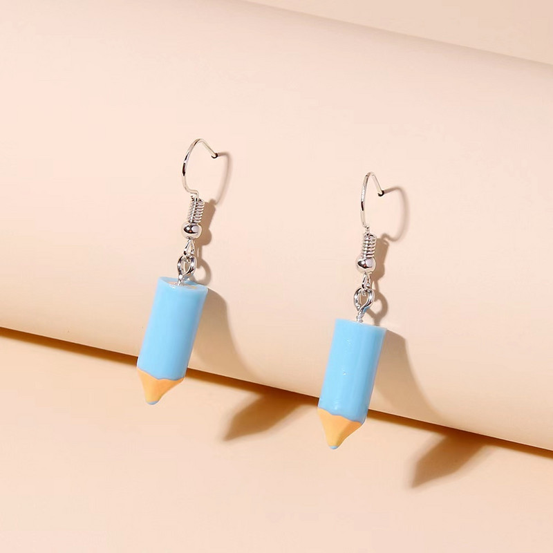 10gab 7*16mm krāsu simulācijas zīmuļa galvas piekariņi DIY dekorēšanai Auskari Kaklarota Modes rotaslietas aksesuāri