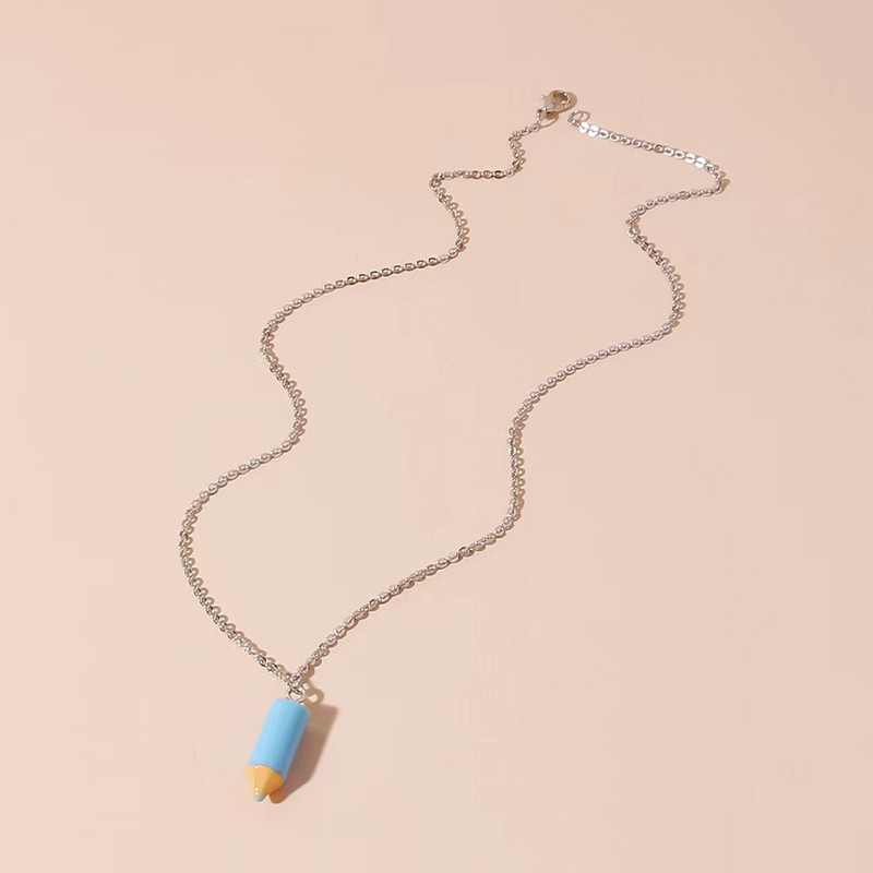 10gab 7*16mm krāsu simulācijas zīmuļa galvas piekariņi DIY dekorēšanai Auskari Kaklarota Modes rotaslietas aksesuāri