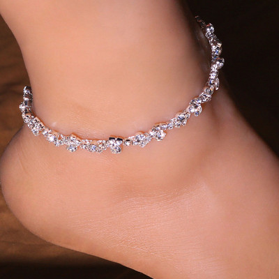 Stonefans Ins Fashion Banguotos Kalnų krištolinio akmens grandinėlės apyrankės moterims Boho Jewelry Beach Apyrankės Apyrankės Kojų Grandinėlės Priedai
