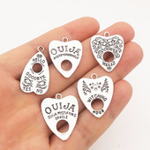 5vnt Ouija witching Heart Pakabukas Tibeto sidabrinis pakabukas papuošalams gaminti pasidaryk pats papuošalų radiniai Designer Chrams