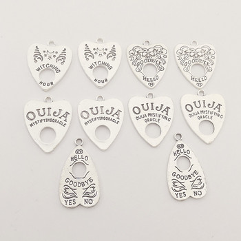 5Pcs Ouija witching Heart Pendant Charm Тибетски сребърен медальон за изработка на бижута Направи си сам бижута Находки дизайнерски Chrams