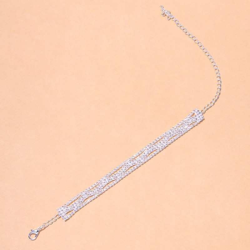 Stonefans Fashion Beach Bling Full Rhinestone gleznă Vânzare cu ridicata Drop Shipping Barefoot Wave gleznă brățară pe lanț pentru picior