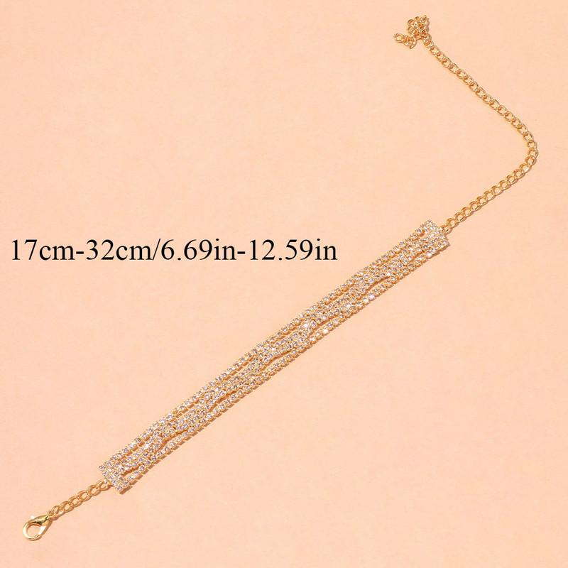 Stonefans Fashion Beach Bling Full Rhinestone gleznă Vânzare cu ridicata Drop Shipping Barefoot Wave gleznă brățară pe lanț pentru picior