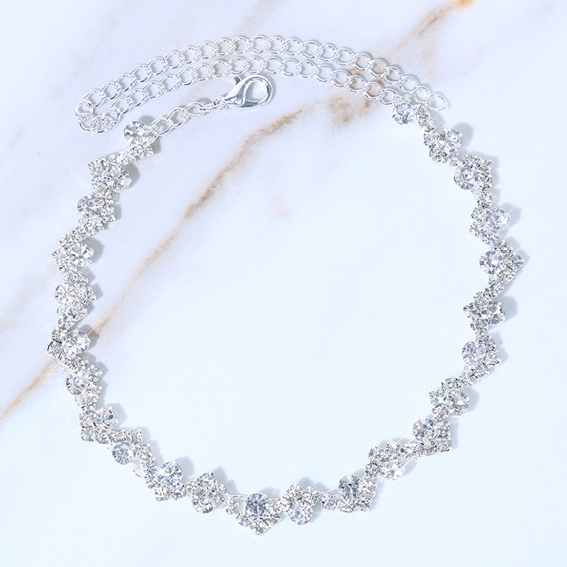 Stonefans, simplu, strălucitor, strasuri, gleznă neregulată, brățări, picior, plajă, femei, picior, lanț, gleznă, desculț, sandale, accesorii