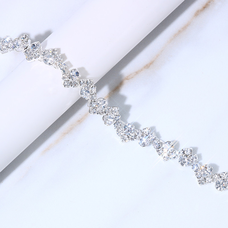 Stonefans, simplu, strălucitor, strasuri, gleznă neregulată, brățări, picior, plajă, femei, picior, lanț, gleznă, desculț, sandale, accesorii