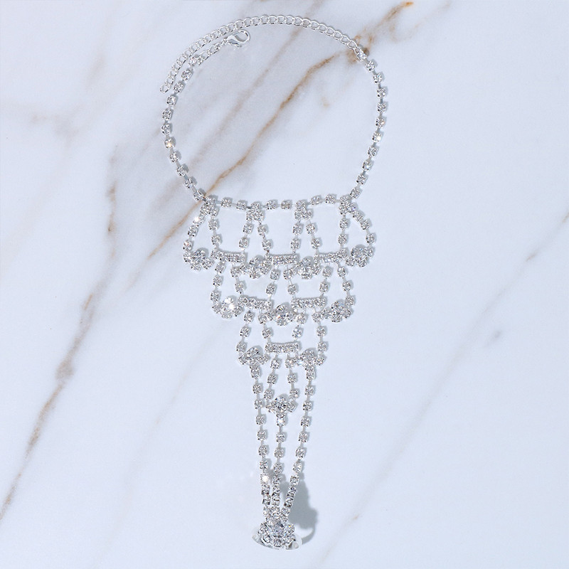 Stonefans, strasuri de lux, cu mai multe straturi, inel pentru gleznă, brățări, plajă, femei, lanț neregulat pentru picioare, sandale, accesorii de bijuterii