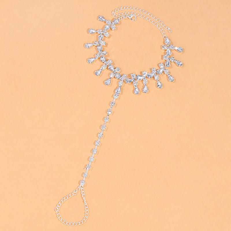 Stonefans, stras strălucitor, plajă, gleznă, lanț pentru femei, picătură de apă, cristal, gleznă, sandale desculțe, brățară de gleznă