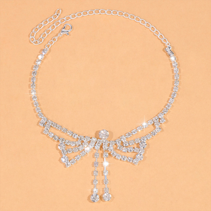 Stonefans Boho motýľový náramok s mašľou a kamienkami na členok, retiazka na vysoký podpätok, tenisová retiazka na nohy, plážové svadobné šperky pre ženy