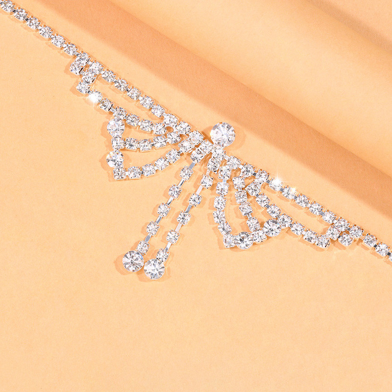 Stonefans Boho motýľový náramok s mašľou a kamienkami na členok, retiazka na vysoký podpätok, tenisová retiazka na nohy, plážové svadobné šperky pre ženy