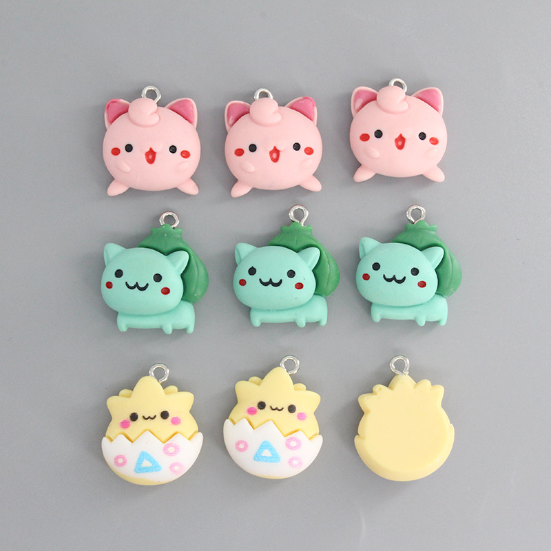 Se amestecă 10 buc/pachet Anime Elf Mic Monstru Drăguț Brelocuri din rășină DIY Japonia Desene Animat Broasca Cercei Breloc Pandantiv Bijuterii Fabricare D235