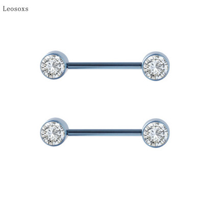 Piercing do tela s 2 prsteňmi, zirkónom a vnútorným zubom, piercing do tela s 2 ks.