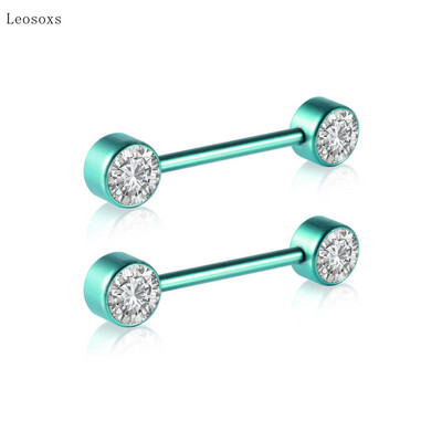 Piercing do tela s 2 prsteňmi, zirkónom a vnútorným zubom, piercing do tela s 2 ks.