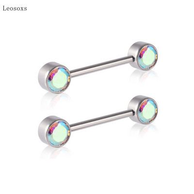 Piercing do tela s 2 prsteňmi, zirkónom a vnútorným zubom, piercing do tela s 2 ks.