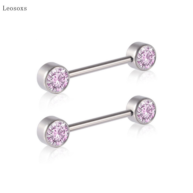 Piercing do tela s 2 prsteňmi, zirkónom a vnútorným zubom, piercing do tela s 2 ks.