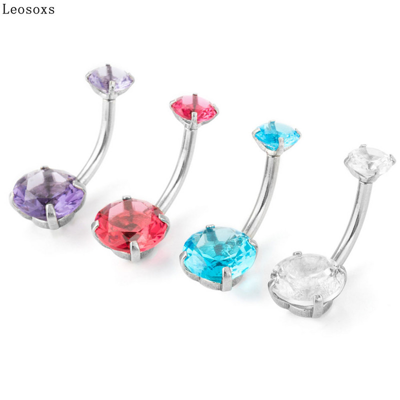 Leosoxs 1 kus nerezový pupočný prsteň odolný voči výbuchu, necht na pupok, šperky na prepichnutie pupka, krúžky na pupok