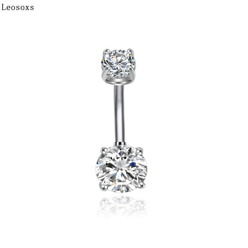 Leosoxs 1 kus nerezový pupočný prsteň odolný voči výbuchu, necht na pupok, šperky na prepichnutie pupka, krúžky na pupok