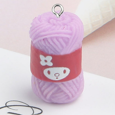 Mix 10 kusov/balenie Roztomilé mini šijacie vlnené guľôčky živice Roztomilé prívesky DIY náušnice náramok malé prívesky na výrobu šperkov W91-1