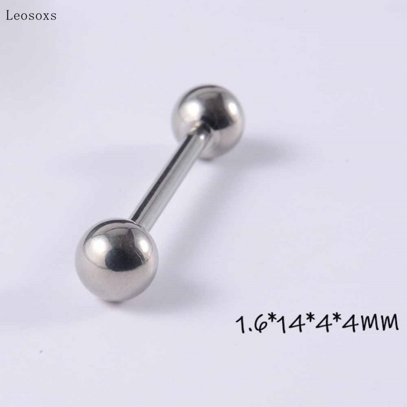 Piercing do jazyka, prsteň do prsníkov, 4 ks, horúci nový produkt, okrúhly korálek so závitom, rovný prsteň, multifunkčný prsteň do jazyka, piercing do prsníkov.