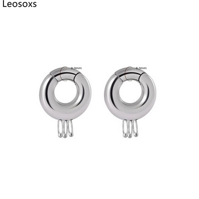 Piercing do ucha Leosoxs 1 pár z nehrdzavejúcej ocele, záťažové expandéry, veľké náušnice v tvare hada, piercing do ucha v tvare C, nové