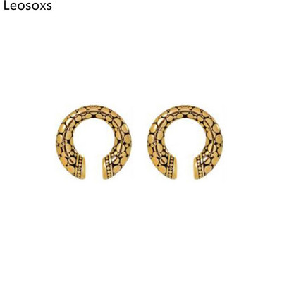 Piercing do ucha Leosoxs 1 pár z nehrdzavejúcej ocele, záťažové expandéry, veľké náušnice v tvare hada, piercing do ucha v tvare C, nové