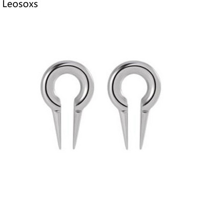 Piercing do ucha Leosoxs 1 pár z nehrdzavejúcej ocele, záťažové expandéry, veľké náušnice v tvare hada, piercing do ucha v tvare C, nové