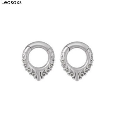 Piercing do ucha Leosoxs 1 pár z nehrdzavejúcej ocele, záťažové expandéry, veľké náušnice v tvare hada, piercing do ucha v tvare C, nové