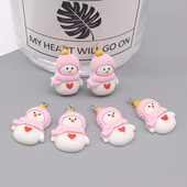 10 buc/pachet eșarfă de Crăciun Omul de zăpadă Breloc pentru cercei din rășină pandantiv drăguț cu spate plat pentru brățară breloc Fabricare de bijuterii DIY