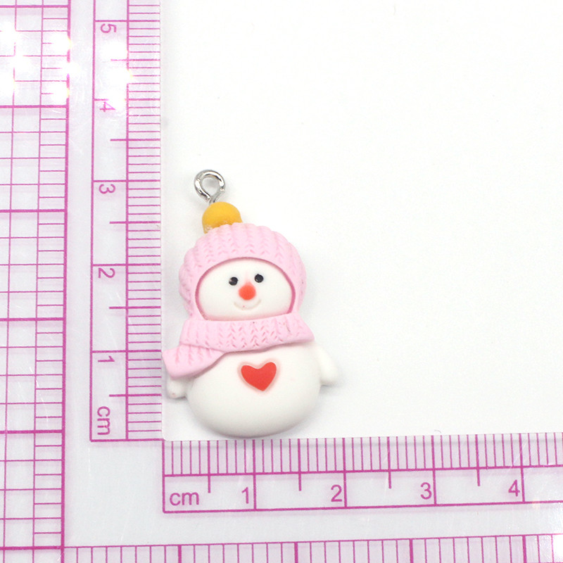 10 buc/pachet eșarfă de Crăciun Omul de zăpadă Breloc pentru cercei din rășină pandantiv drăguț cu spate plat pentru brățară breloc Fabricare de bijuterii DIY
