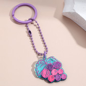 Breloc drăguț, multicolor, măr, avocado, struguri, pepene verde, fructe, breloc acrilic, pentru femei, bărbați, bijuterii lucrate manual, cadouri