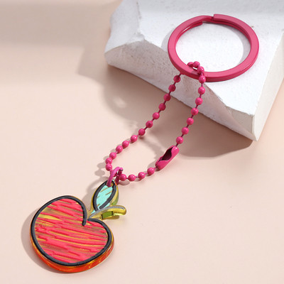 Breloc drăguț, multicolor, măr, avocado, struguri, pepene verde, fructe, breloc acrilic, pentru femei, bărbați, bijuterii lucrate manual, cadouri