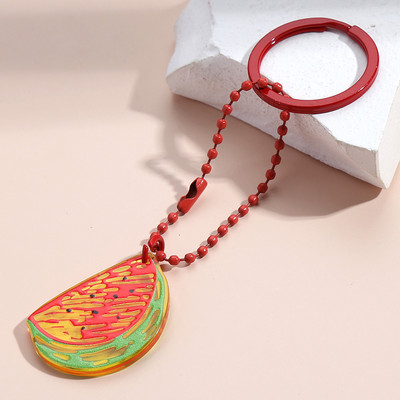 Breloc drăguț, multicolor, măr, avocado, struguri, pepene verde, fructe, breloc acrilic, pentru femei, bărbați, bijuterii lucrate manual, cadouri