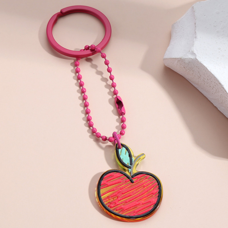 Breloc drăguț, multicolor, măr, avocado, struguri, pepene verde, fructe, breloc acrilic, pentru femei, bărbați, bijuterii lucrate manual, cadouri