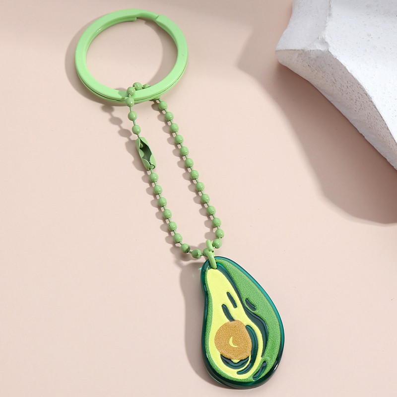 Breloc drăguț, multicolor, măr, avocado, struguri, pepene verde, fructe, breloc acrilic, pentru femei, bărbați, bijuterii lucrate manual, cadouri