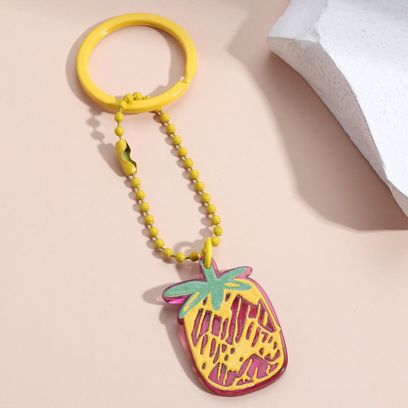 Breloc drăguț, multicolor, măr, avocado, struguri, pepene verde, fructe, breloc acrilic, pentru femei, bărbați, bijuterii lucrate manual, cadouri