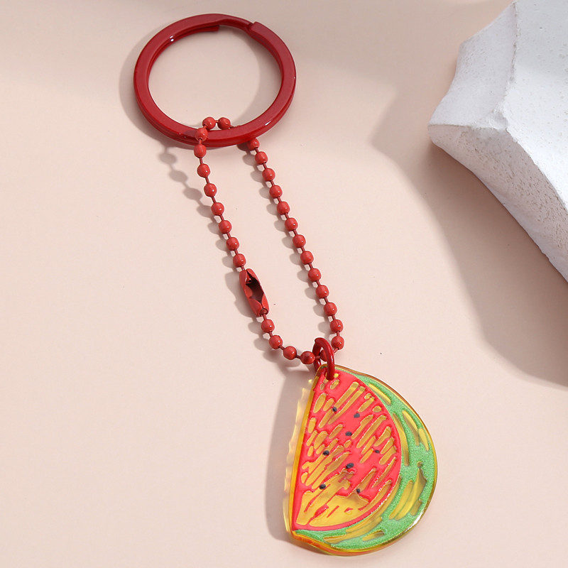 Breloc drăguț, multicolor, măr, avocado, struguri, pepene verde, fructe, breloc acrilic, pentru femei, bărbați, bijuterii lucrate manual, cadouri