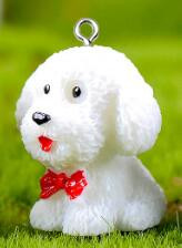 Se amestecă 10 bucăți/pachet Cățeluș Teddy Drăguț din rășină Breloc pentru animale Artizanat pentru cercei pentru animale de companie Breloc Pandantive Fabricare de bijuterii