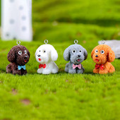 Se amestecă 10 bucăți/pachet Cățeluș Teddy Drăguț din rășină Breloc pentru animale Artizanat pentru cercei pentru animale de companie Breloc Pandantive Fabricare de bijuterii