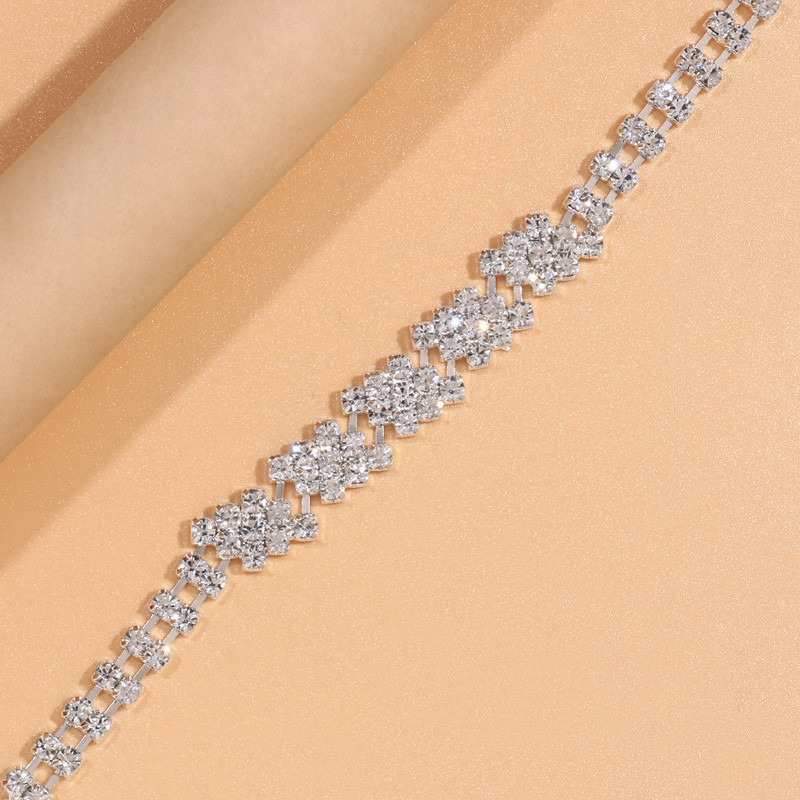 Stonefans Boho Strasuri Sandale Desculțuri gleznă Bijuterii pentru picioare Femei cu mai multe straturi Rhombus gleznă Brățară pe picior Bijuterii cu lanț