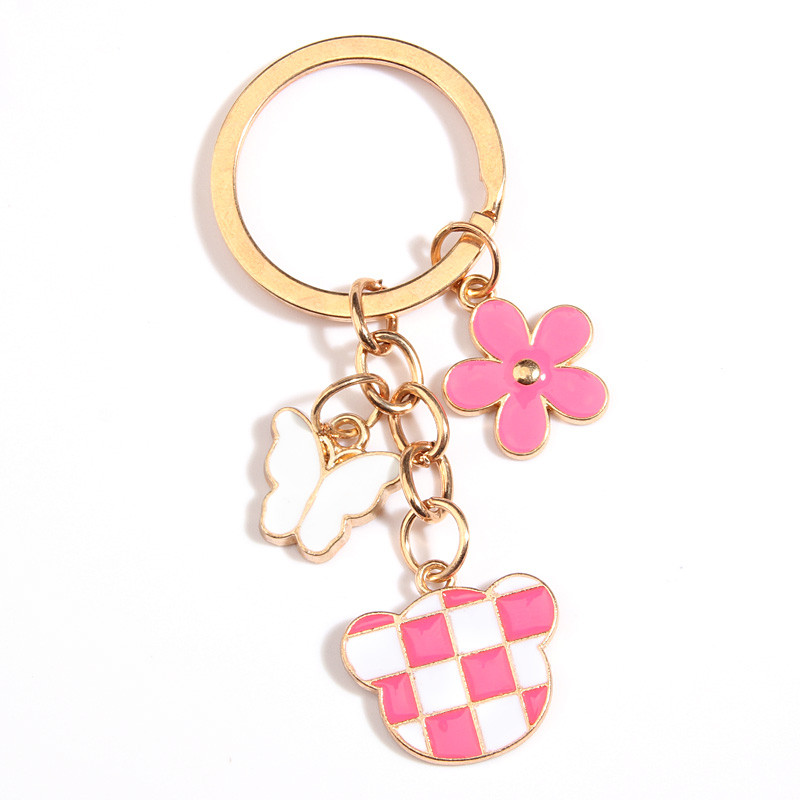 Breloc email cu desene animate, fluture, flori, urs, breloc chei cu animale, cadouri de prietenie pentru femei, fete, bijuterii lucrate manual