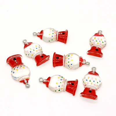 10 τμχ/ παρτίδα Μπουκάλι κρασιού Καρπούζι Lollipop Food Charms Σκουλαρίκια με ρητίνη Μενταγιόν Αξεσουάρ Anime Moon Star Keychain DIY Jewelry Make