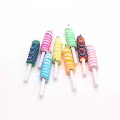 10 τμχ/ παρτίδα Μπουκάλι κρασιού Καρπούζι Lollipop Food Charms Σκουλαρίκια με ρητίνη Μενταγιόν Αξεσουάρ Anime Moon Star Keychain DIY Jewelry Make