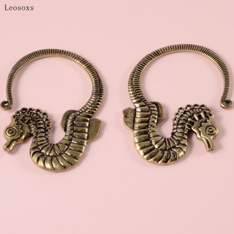 Leosoxs 2 bucăți exploziv retro șarpe soare dragon copil elefant bijuterii piercing ureche