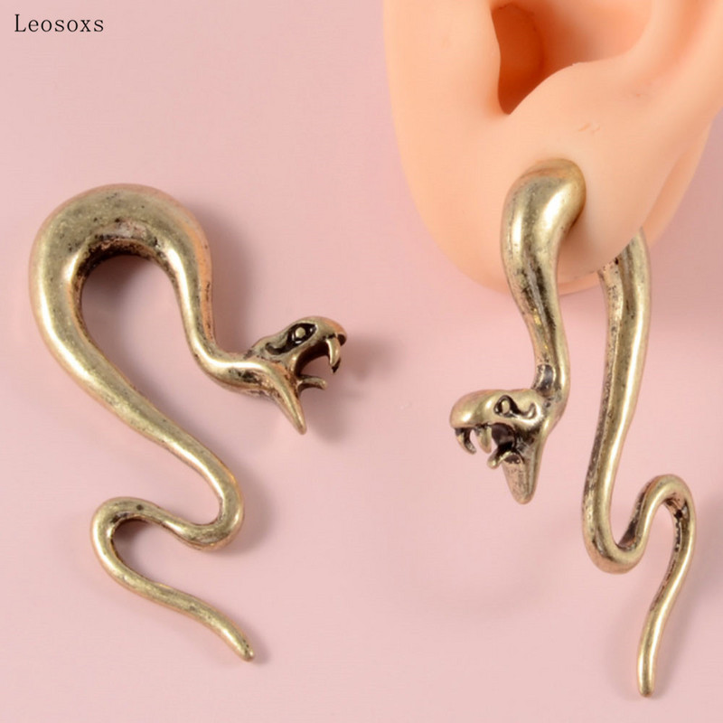 Leosoxs 2 bucăți exploziv retro șarpe soare dragon copil elefant bijuterii piercing ureche