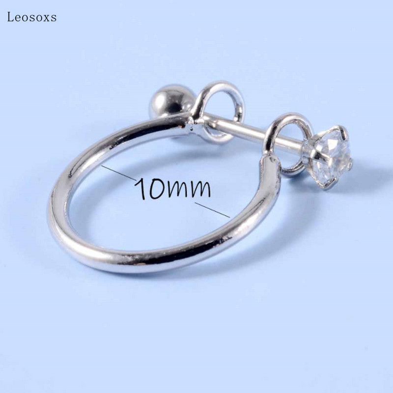 Leosoxs 1db robbanékony személyiség rozsdamentes acél cirkon egyenes rúd fülbevaló emberi test piercing ékszer