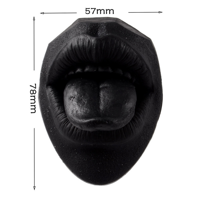 Leosoxs veido silikono modelio burnos liežuvio modelio punkcijos treniruotė su modelio lūpų nagų liežuvio nagų ekranu