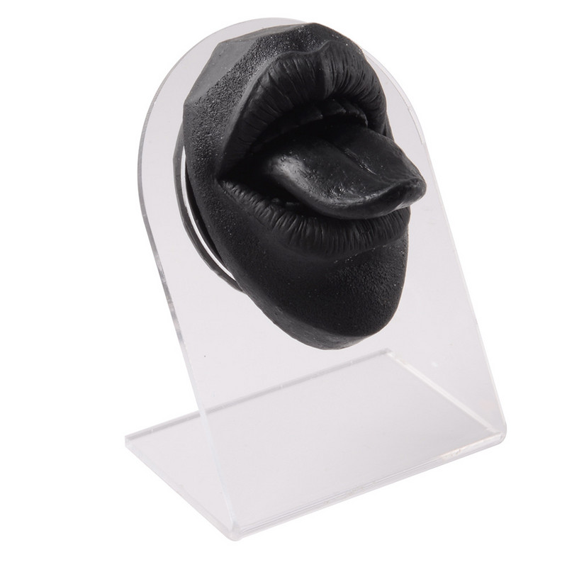 Leosoxs veido silikono modelio burnos liežuvio modelio punkcijos treniruotė su modelio lūpų nagų liežuvio nagų ekranu